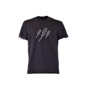 Neil Barrett Lightning Bolt Graphic Tee Men black Shirts